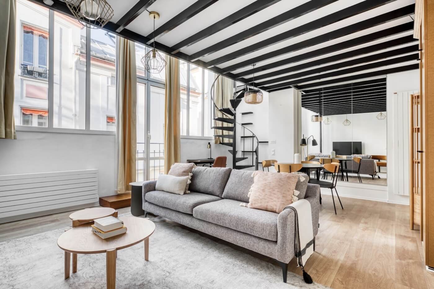 Cute living room in Paris apartment