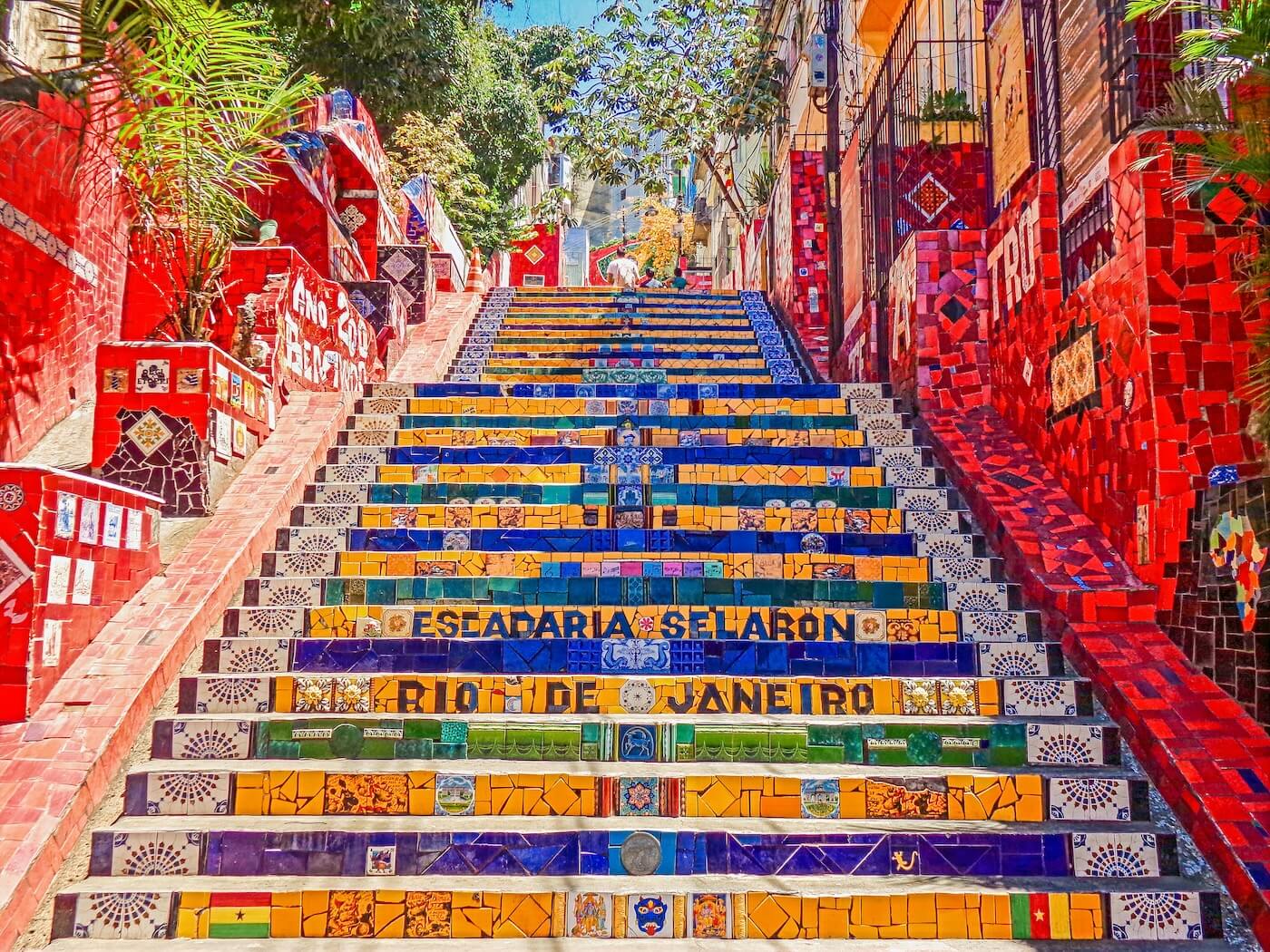 Famous colorful staircase in Rio de Janeiro