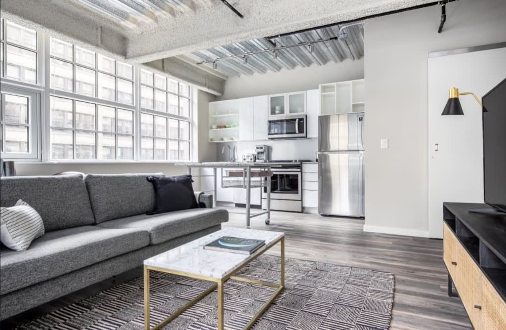 Chicago apartment living room