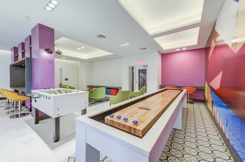 Miami apartment building game room