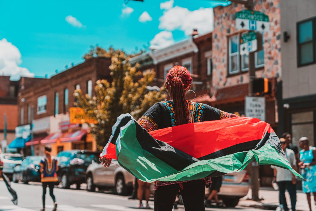 Person during Juneteenth celebration