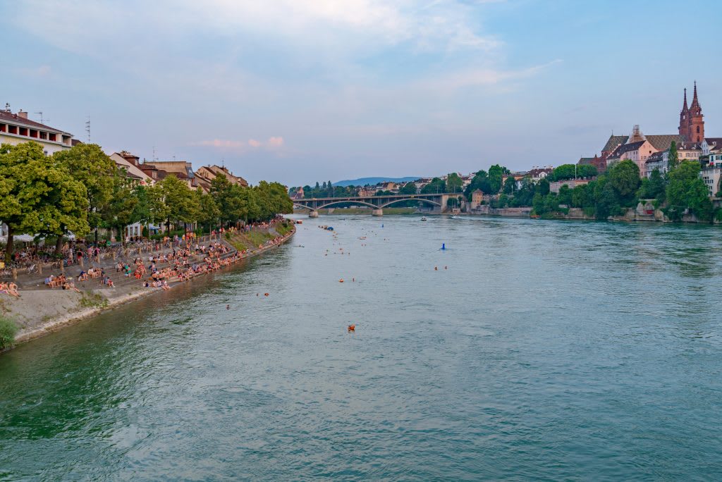 Rhine River in Basel