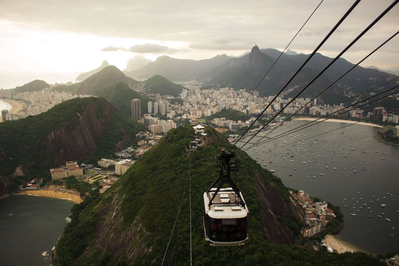 Rio de Janeiro and mountains from above