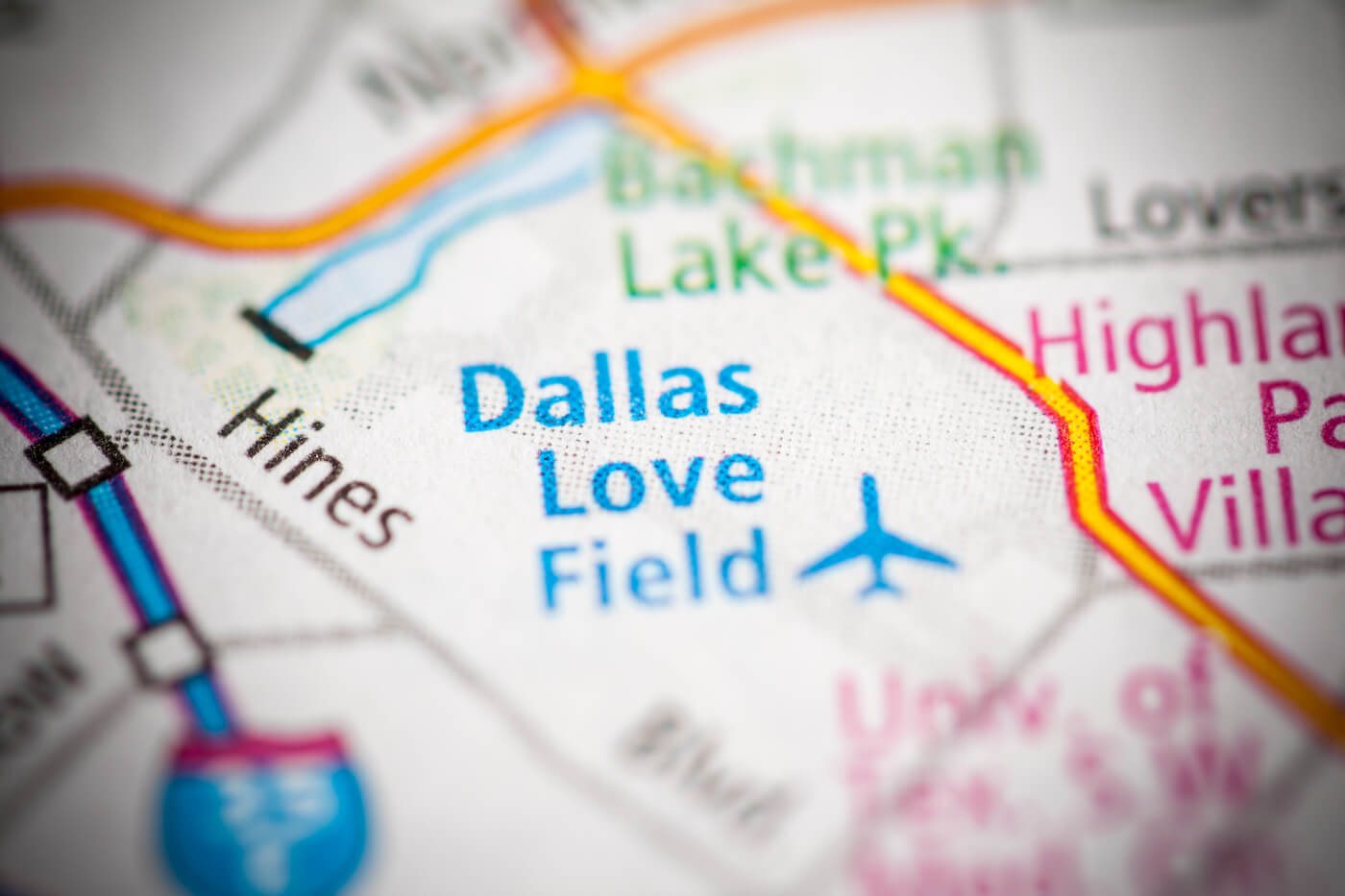 Map of Dallas Love Field
