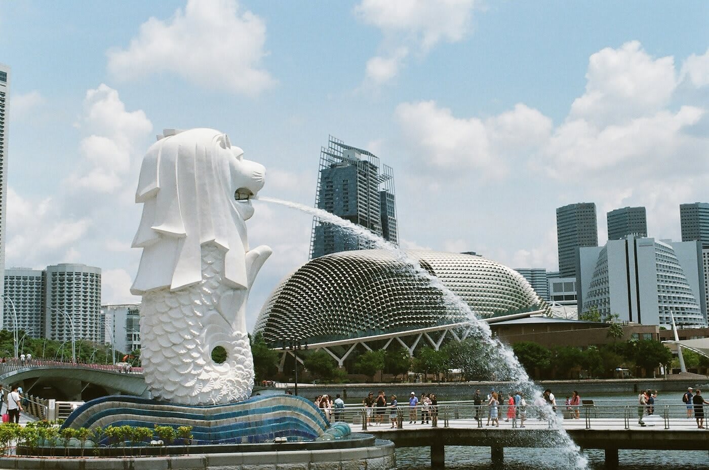 An ornate fountain in Singapore