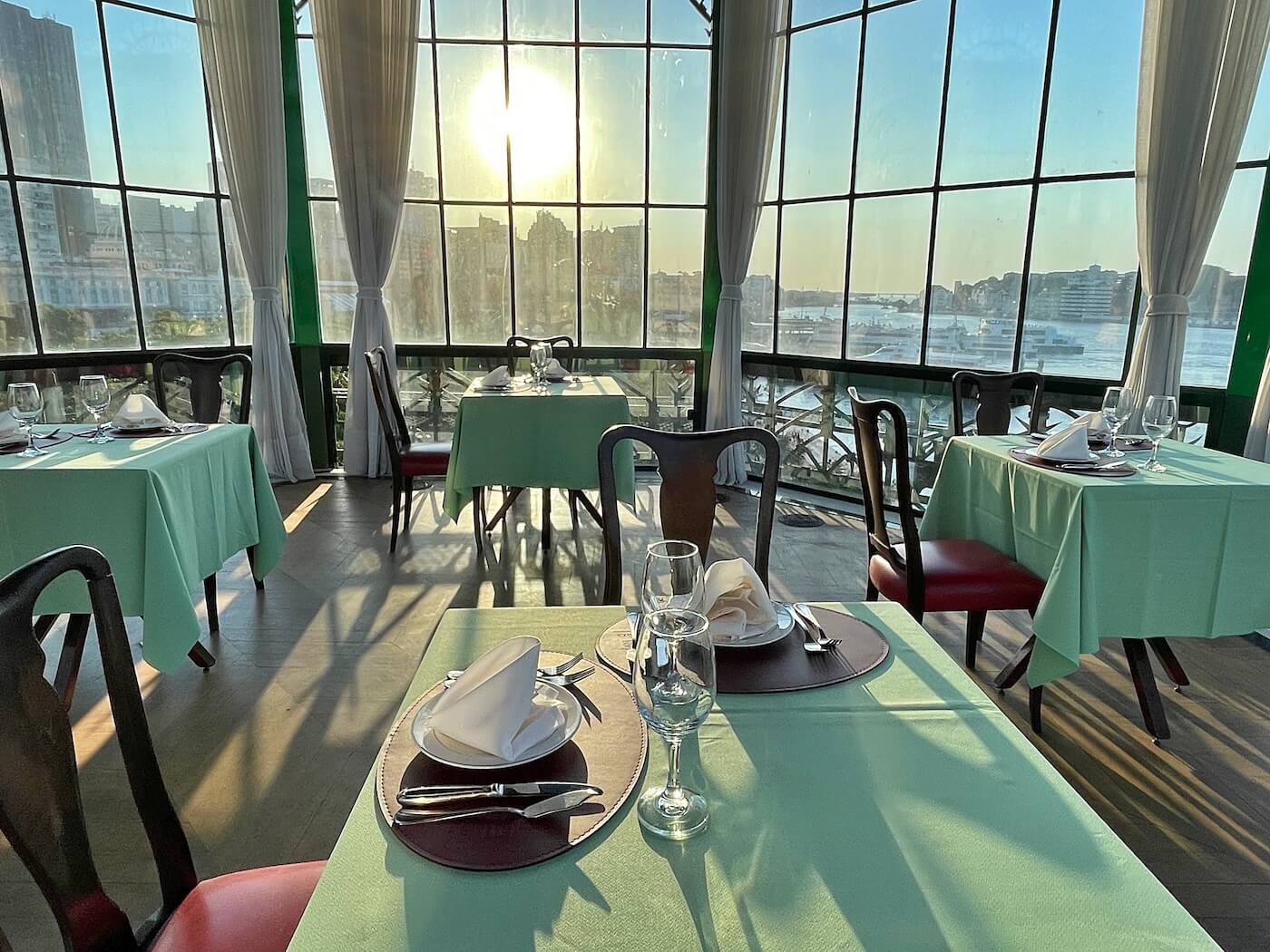 Interior of a beachside restaurant in Rio
