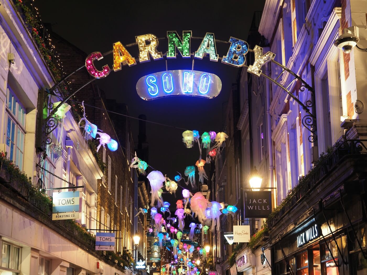 Carnaby street in the Soho neighborhood of London