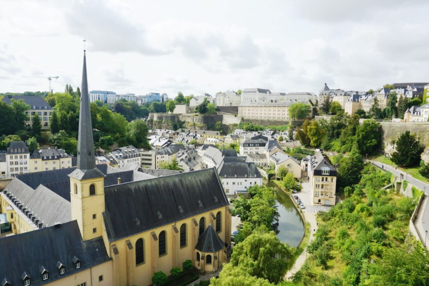 Luxembourg city view from above