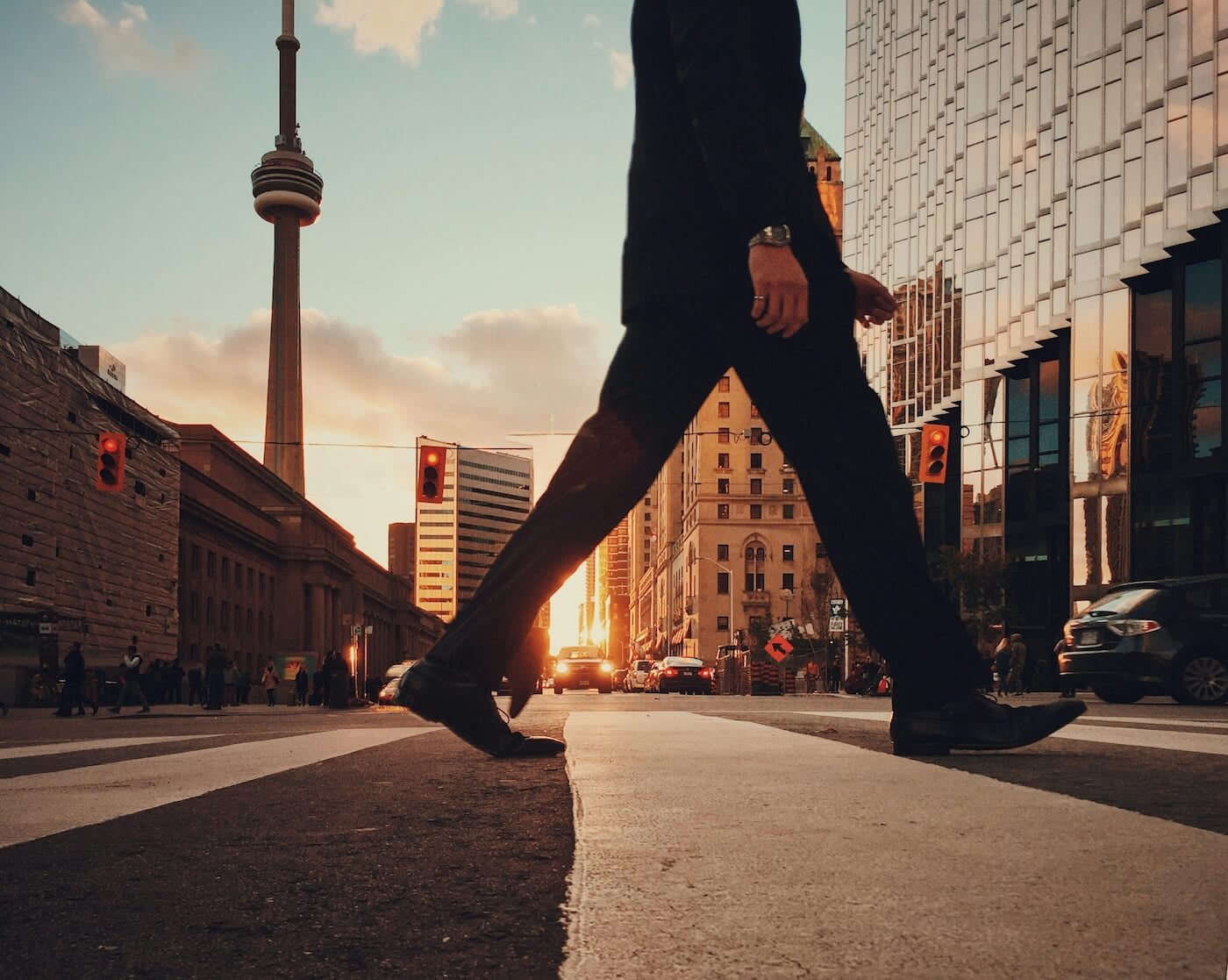Man walking in Toronto