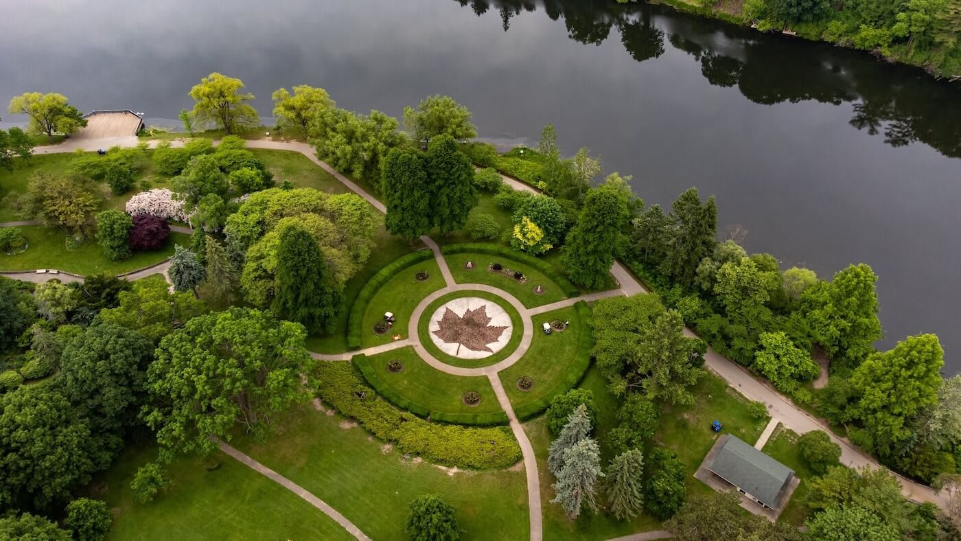 Green park in Toronto