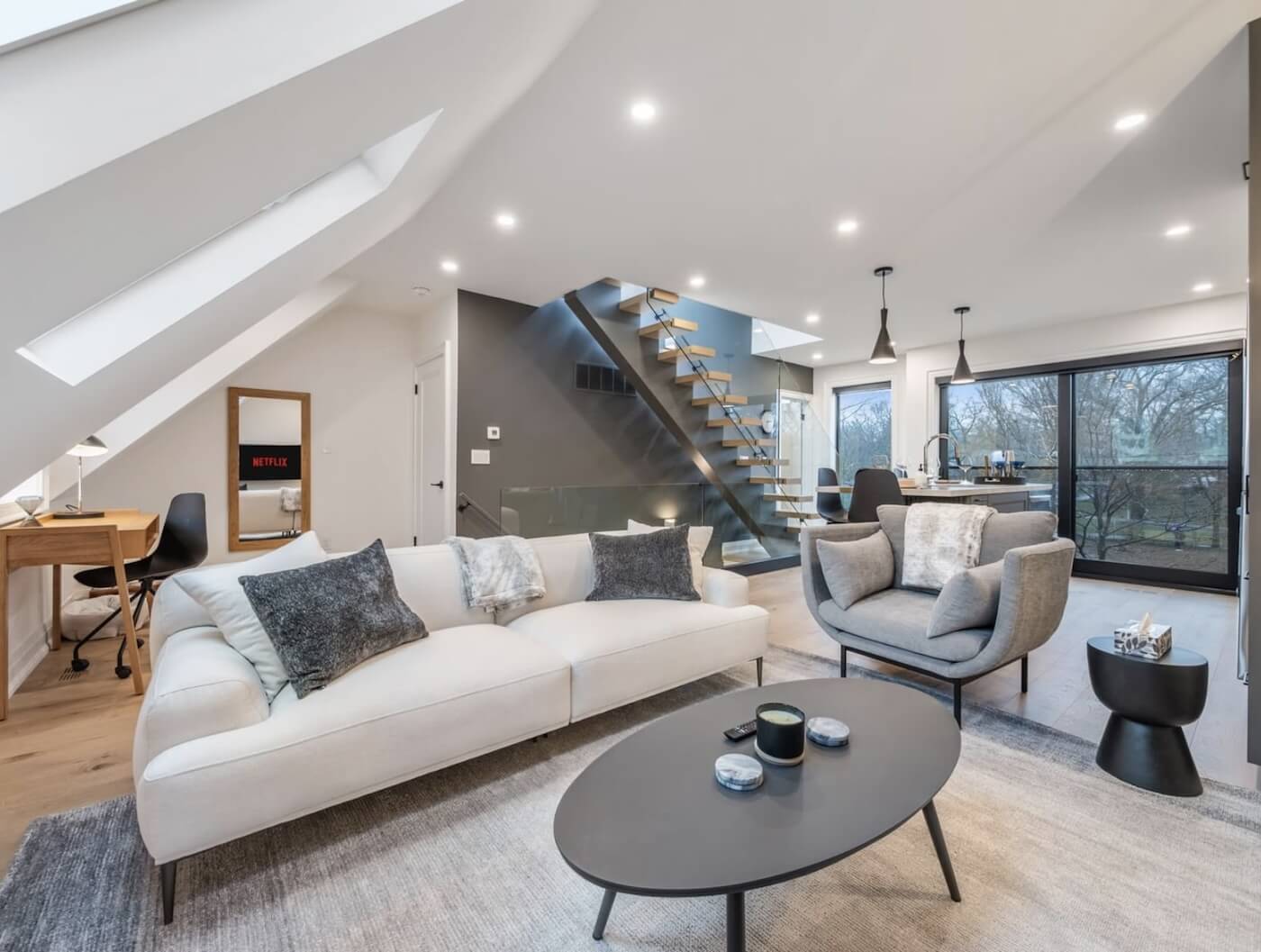 Modern living room of a home in Toronto