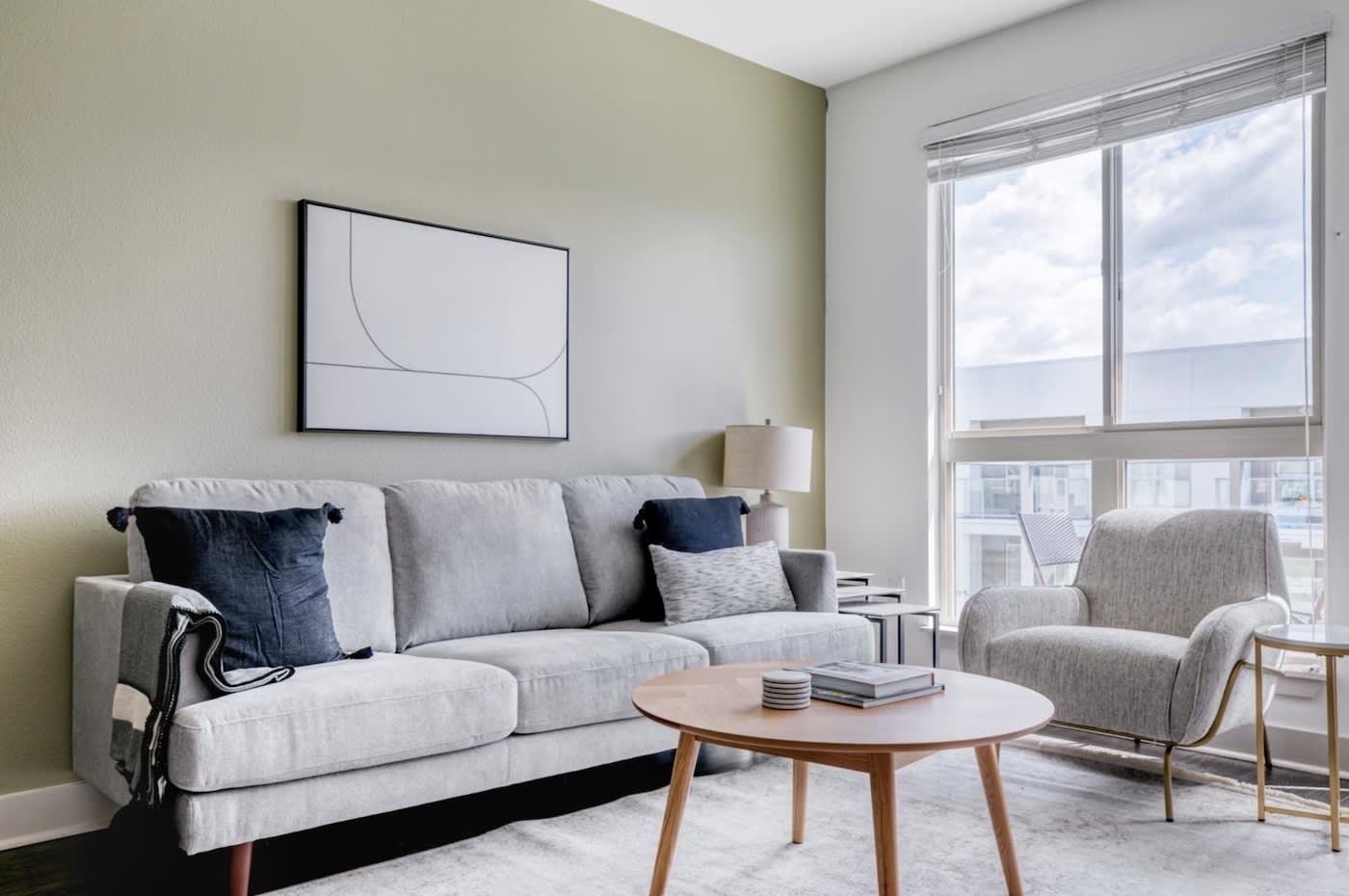 Living room in San Diego apartment