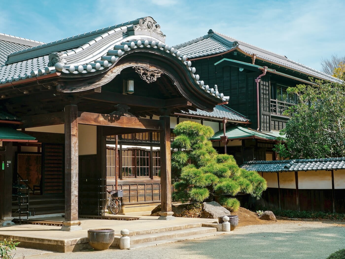 Outside of a temple in Tokyo
