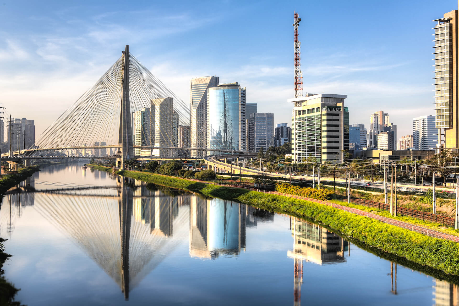 Sao Paulo skyline and bridge