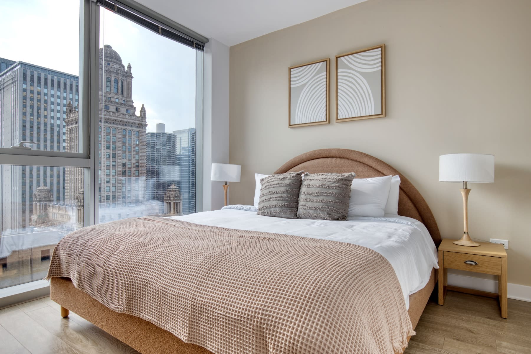 bedroom of a blueground apartment