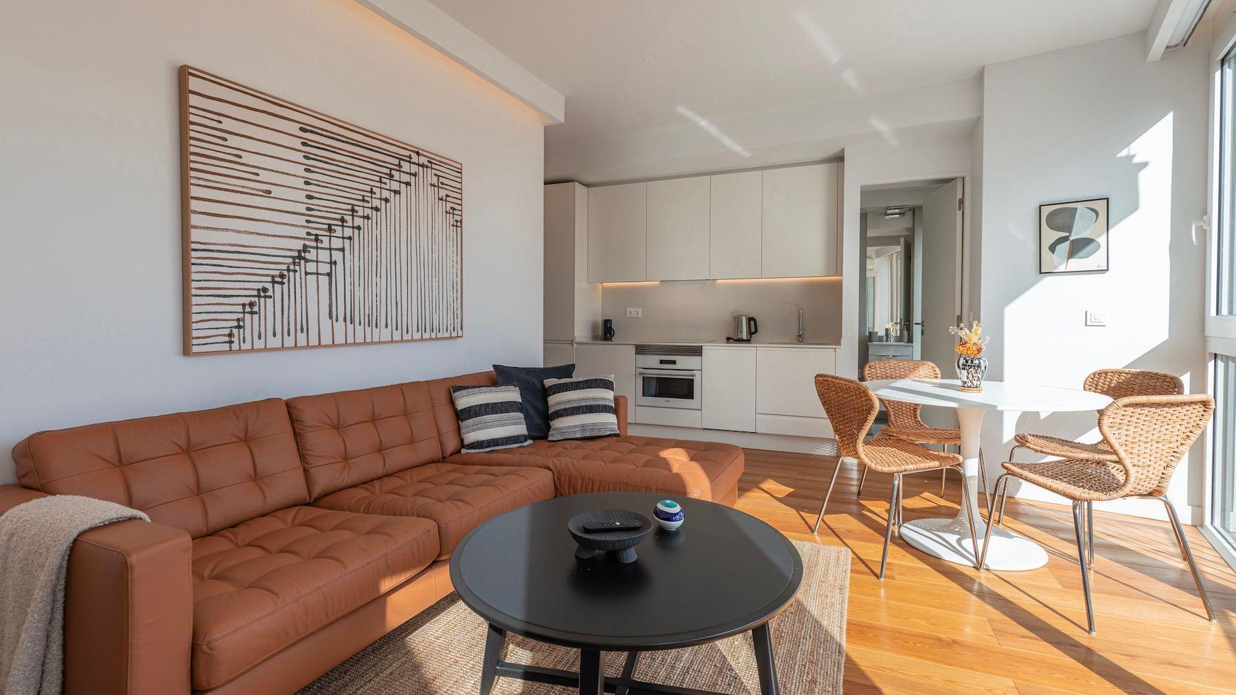 Blueground apartment living room in lisbon