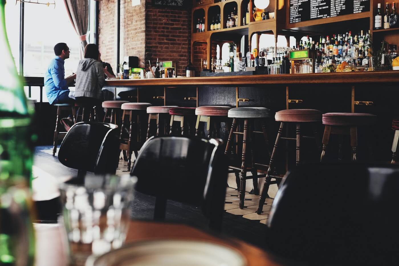 a bar in with live music