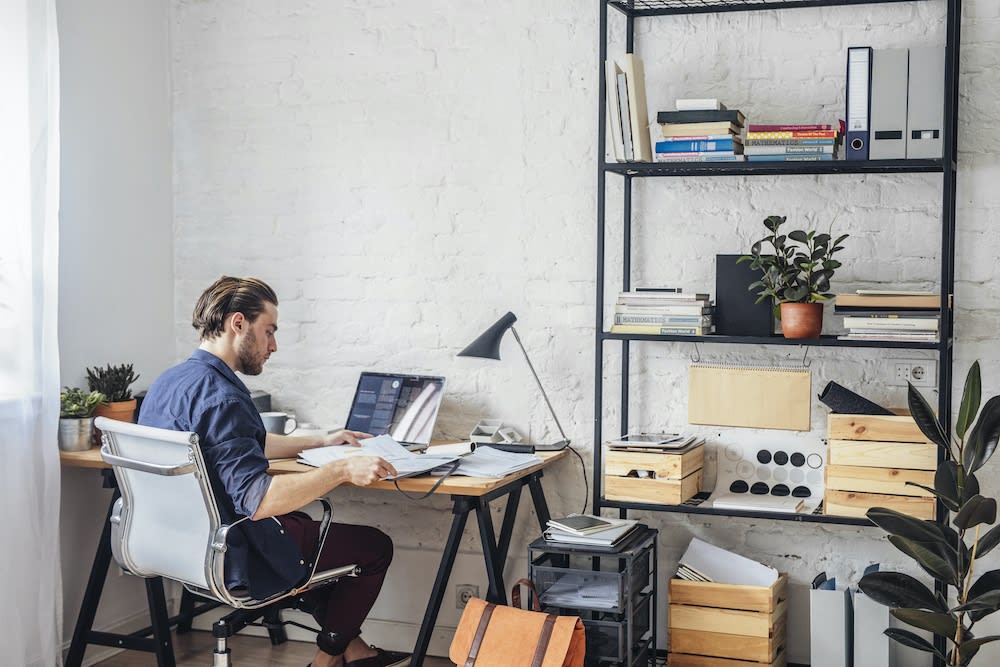 Man working from home