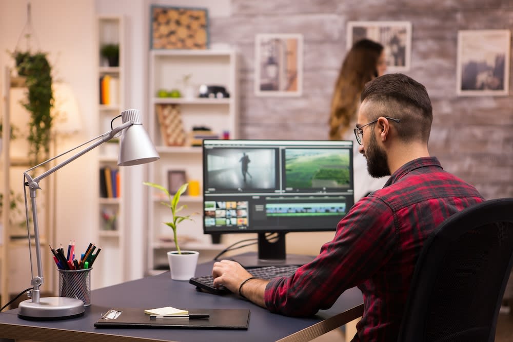 Man at desk