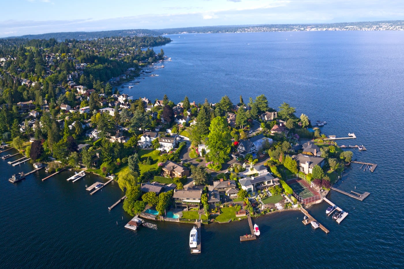 an aerial view of laurelhurst, seattle