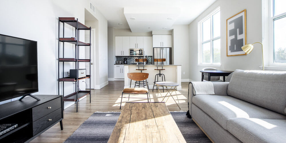 San Francisco Blueground apartment living room