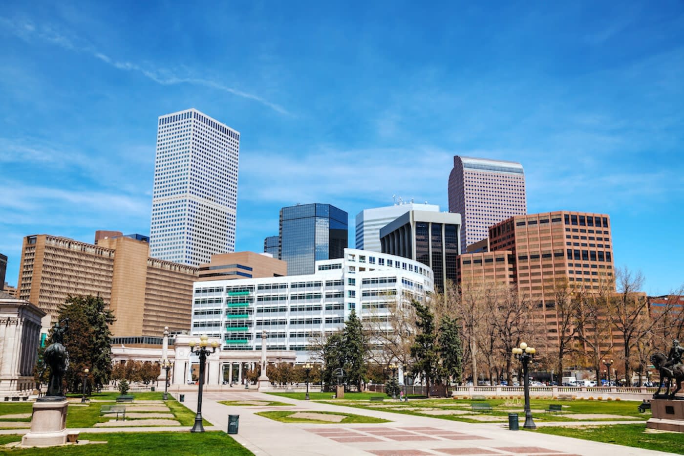 University campus square in Denver