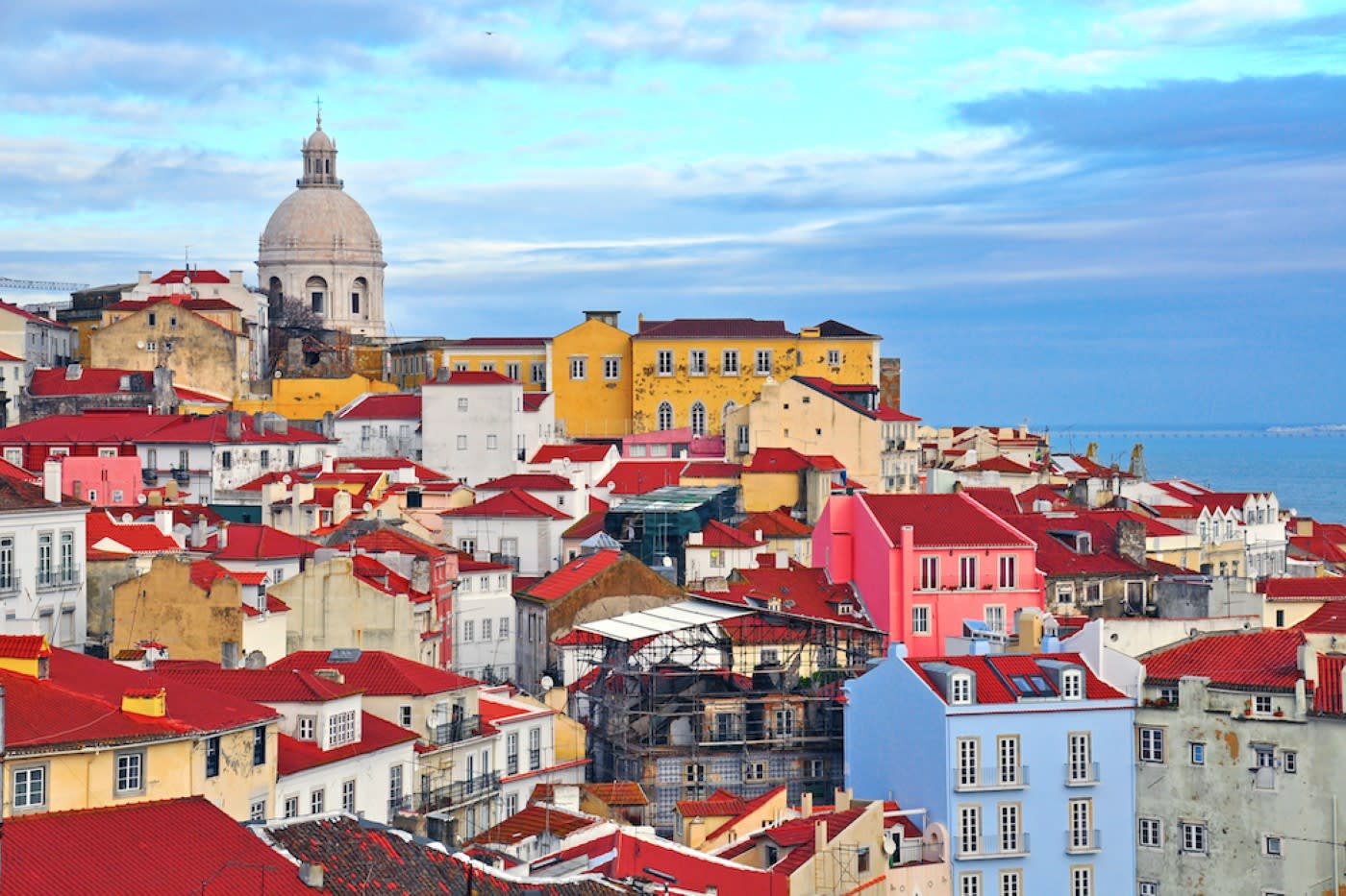 Colorful homes in Lisbon