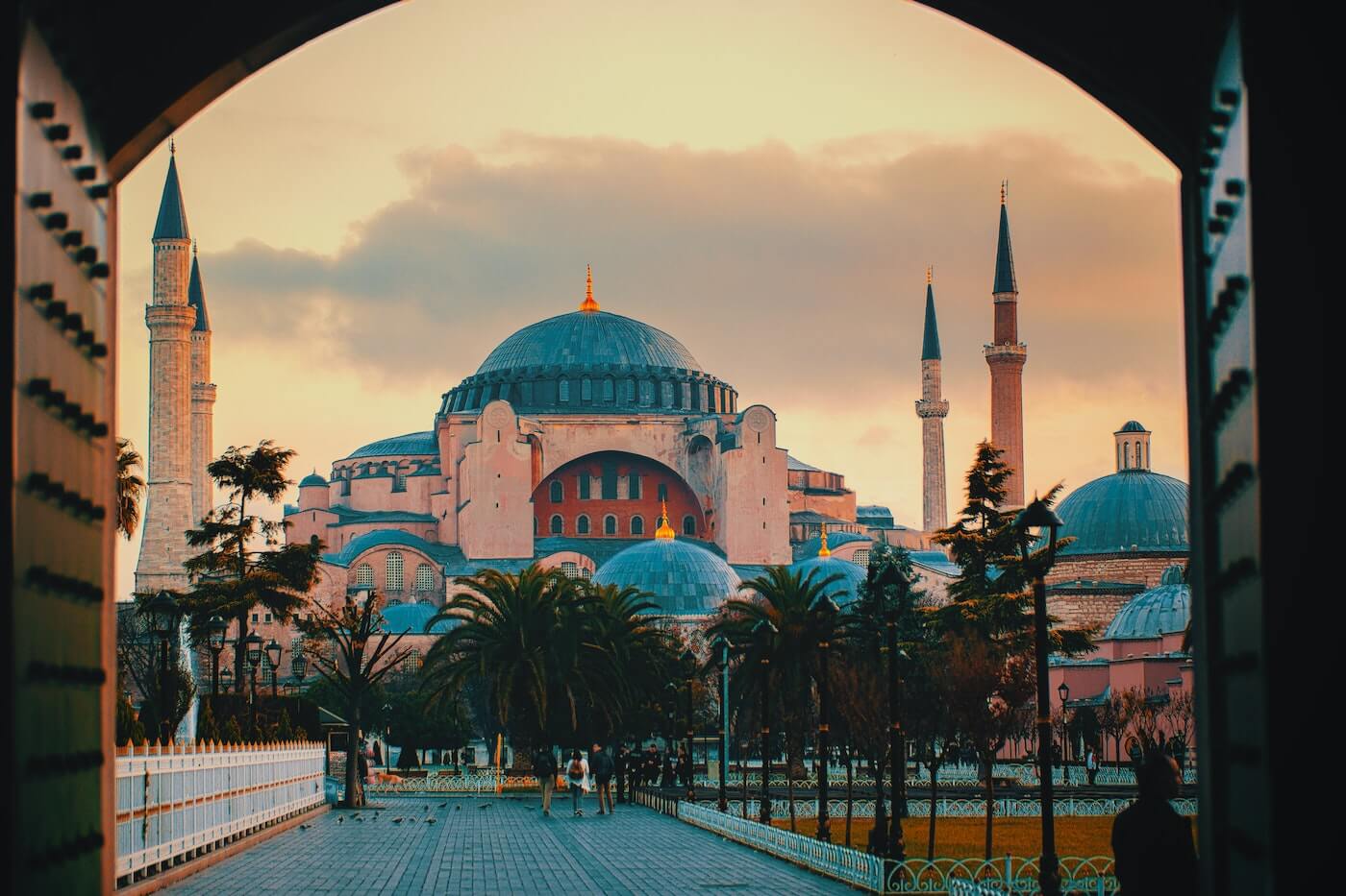 hagia sofia at sunset