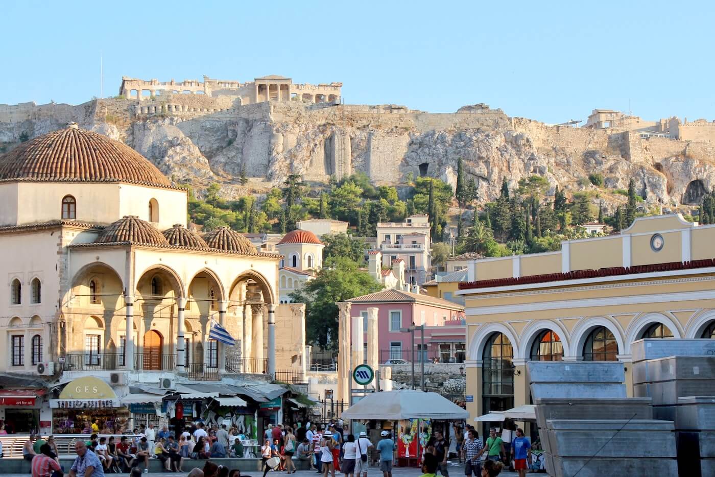 a marketplace in athens, greece