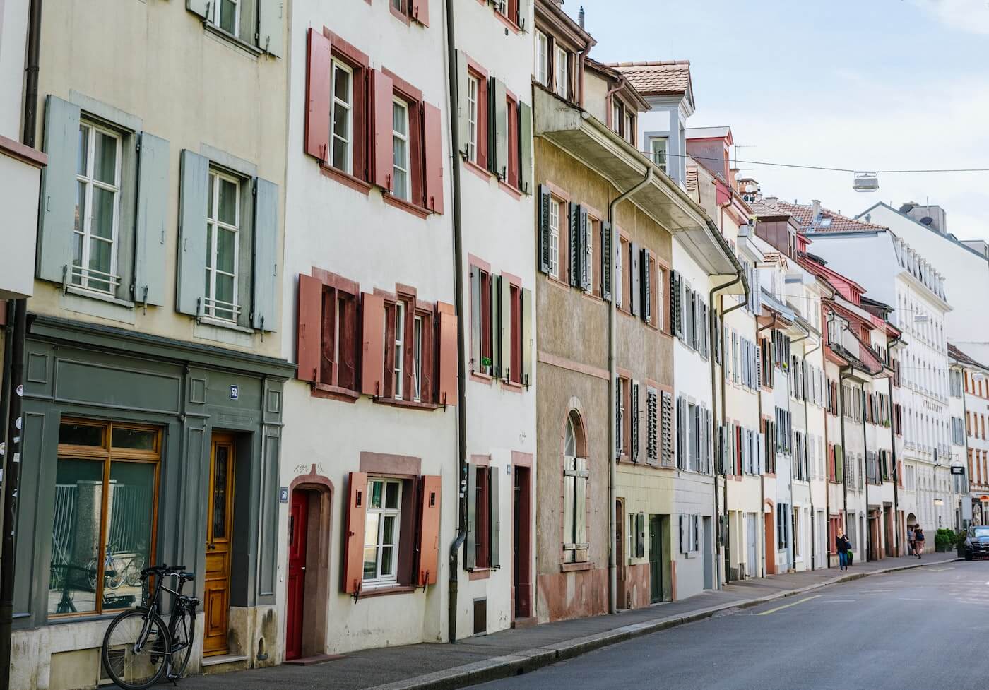 a residential street in basel