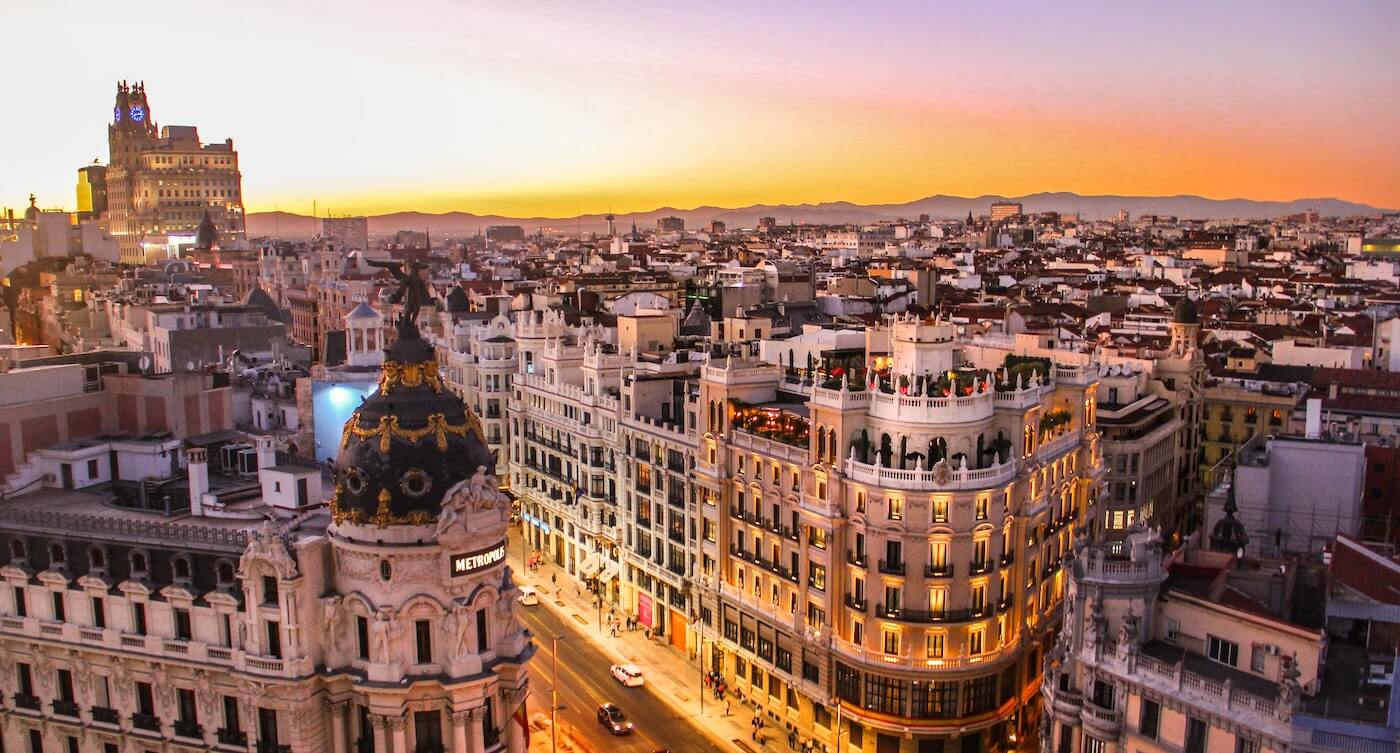 barcelona at sunset