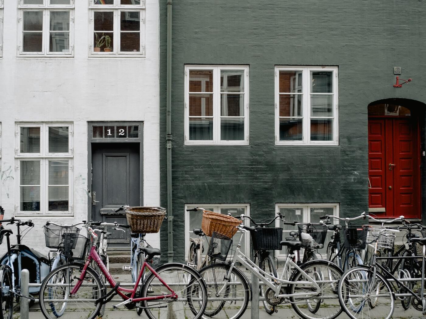 parked bikes in copenhagen