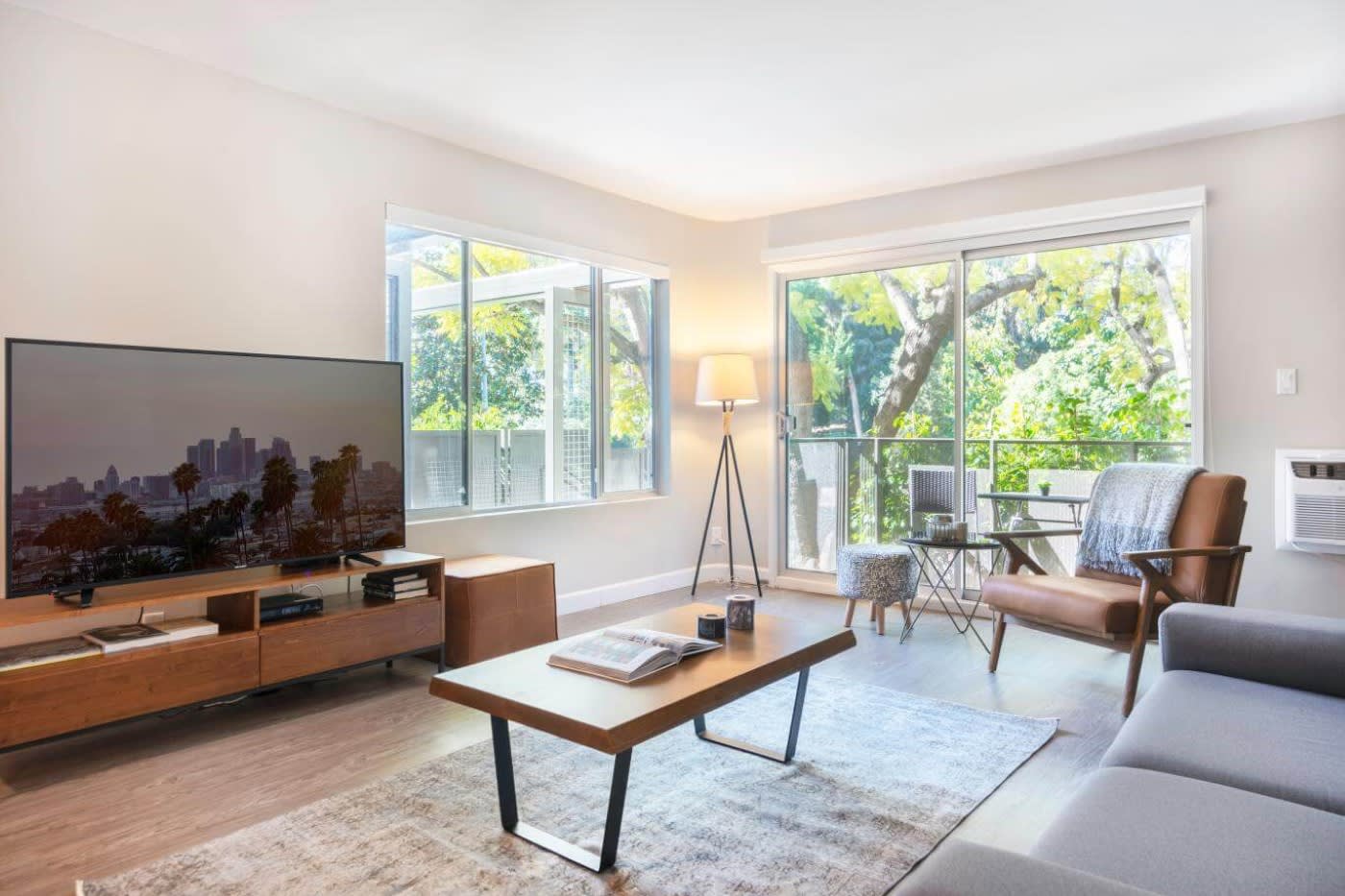 furnished living room in Los Angeles designed and managed by Blueground