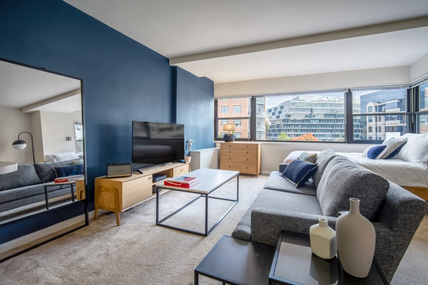 living room studio apartment