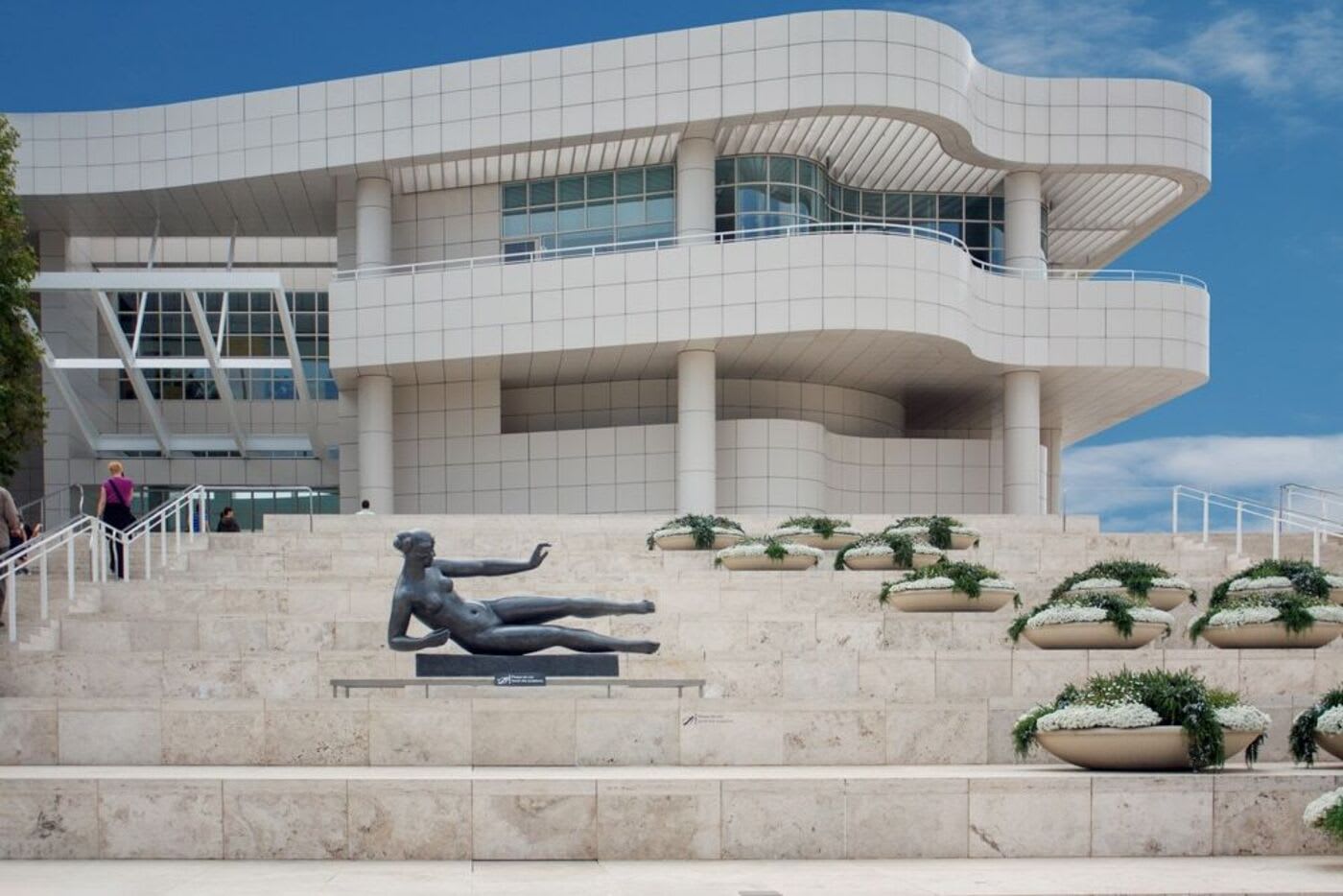 Facade of Getty Center Museum in Los Angeles