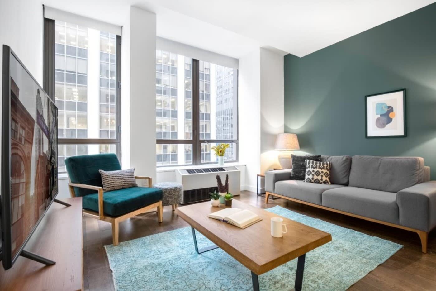 beautifully designed and furnished apartment in NYC managed by Blueground