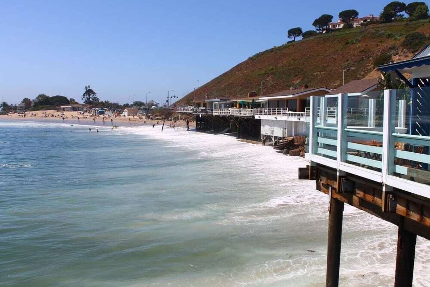 Busy beach in Los Angeles