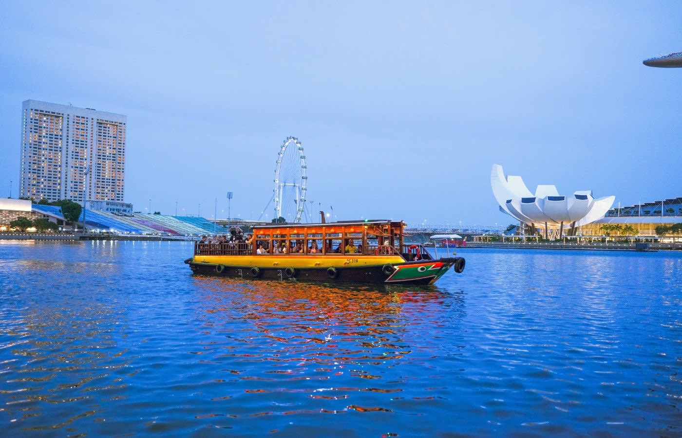 Boating activity in Merlion Park, Singapore