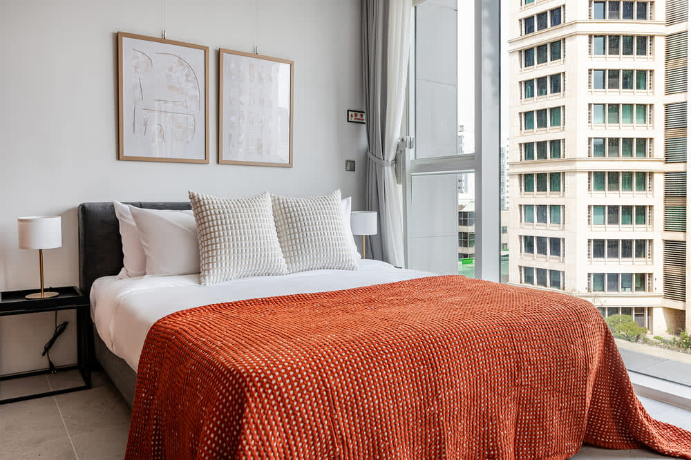 Blueground corporate apartments in Seoul with furnished living space