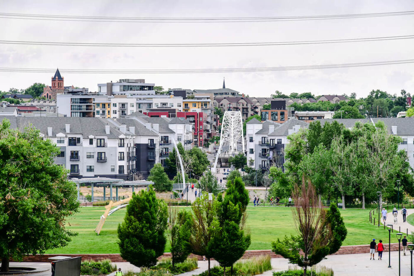 A neighborhood park in the Highland area of Denver, Colorado.