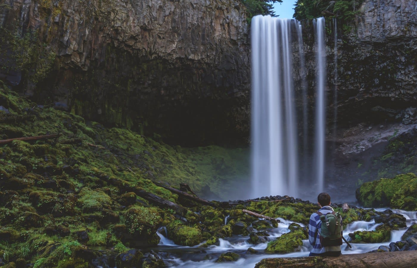 Little waterfall in the mountain