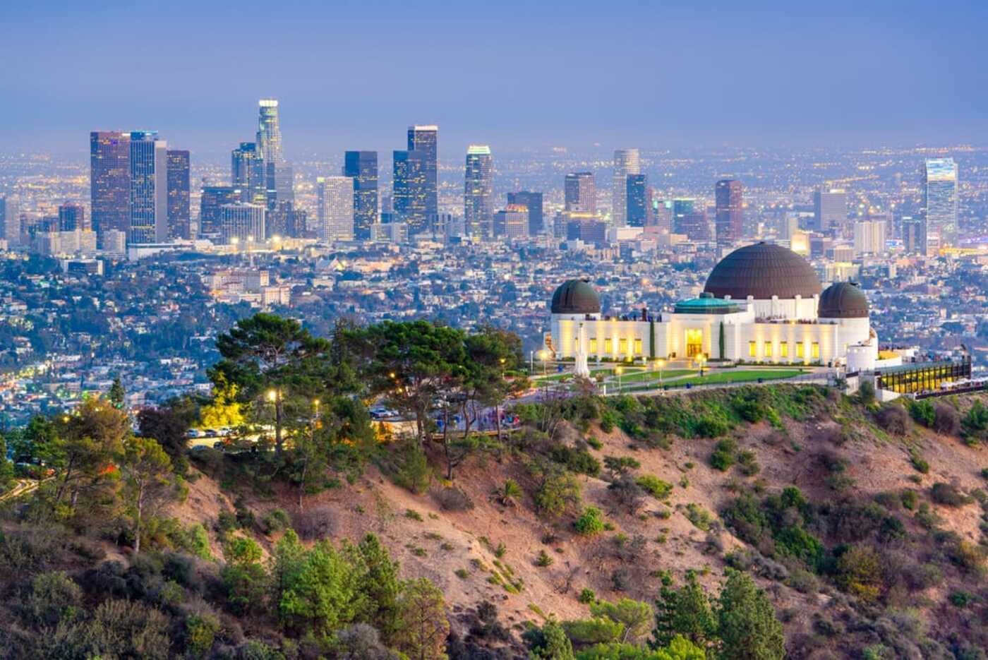 griffith observatory and the view of the city