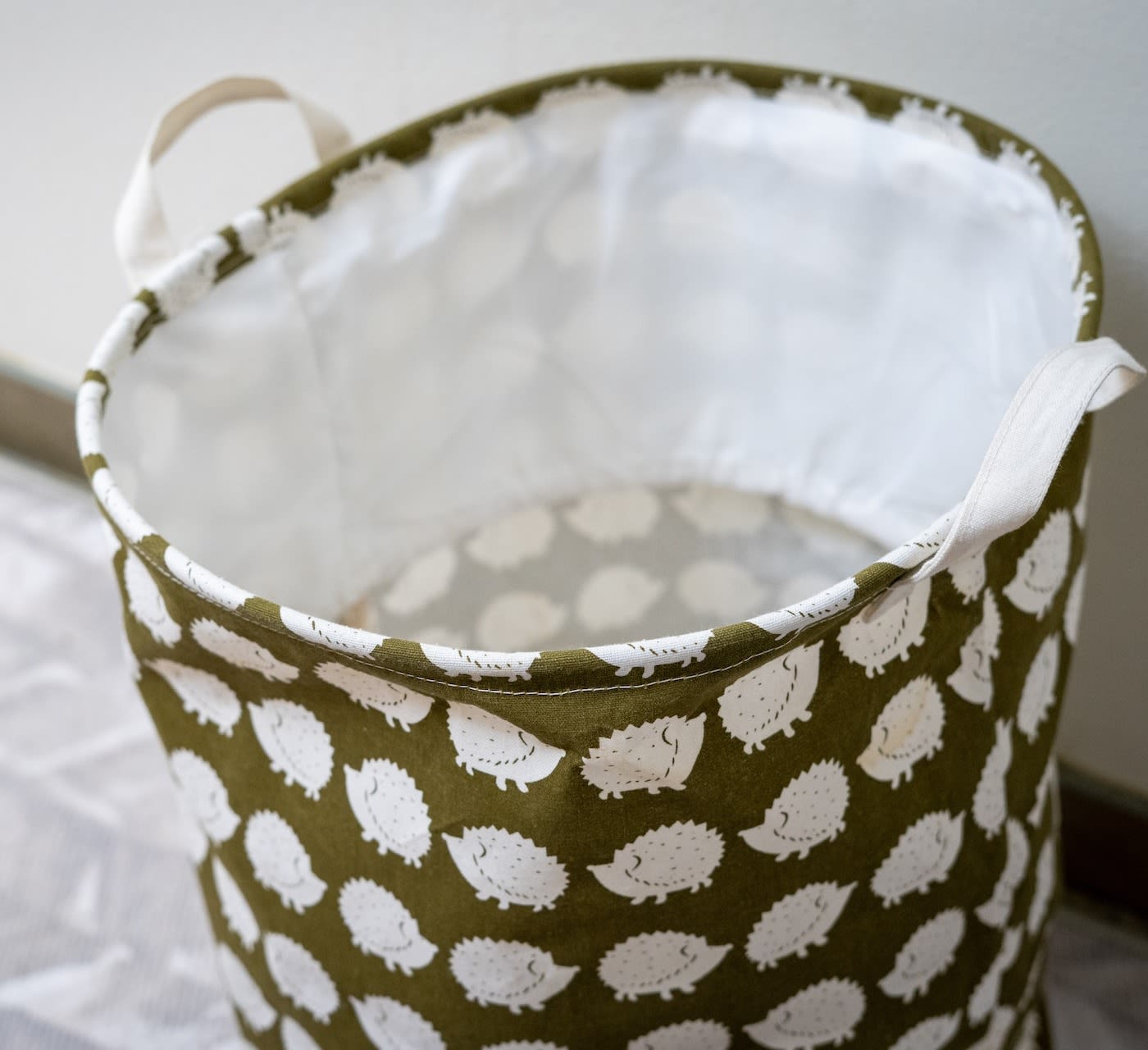 patterned laundry basket