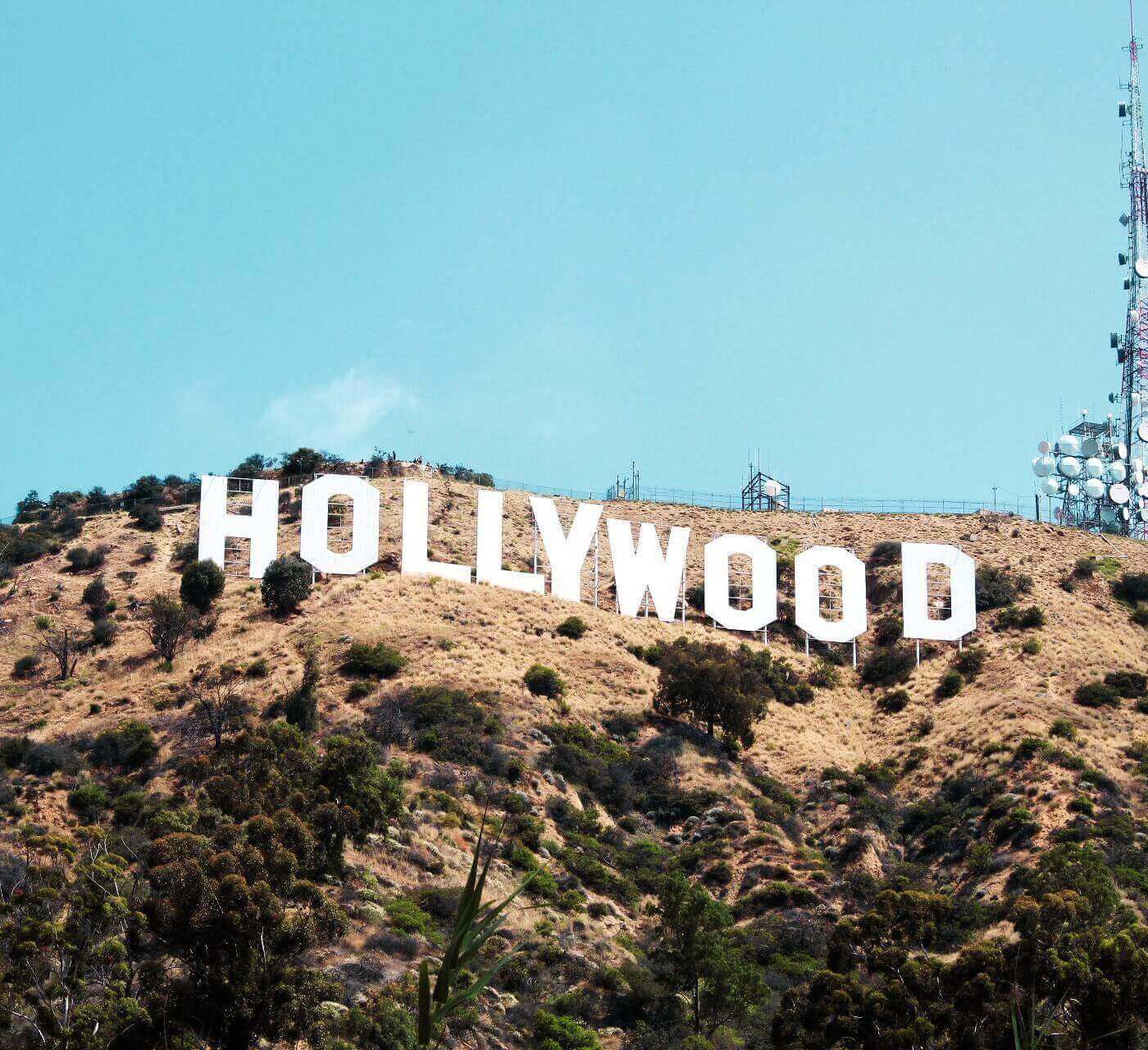 the Hollywood sign