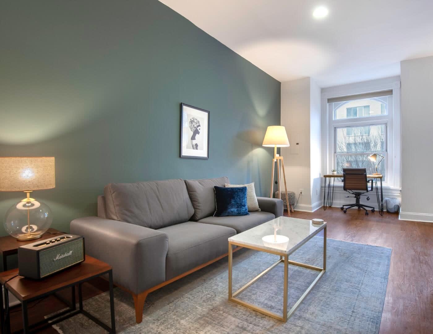 living room of a furnished apartment