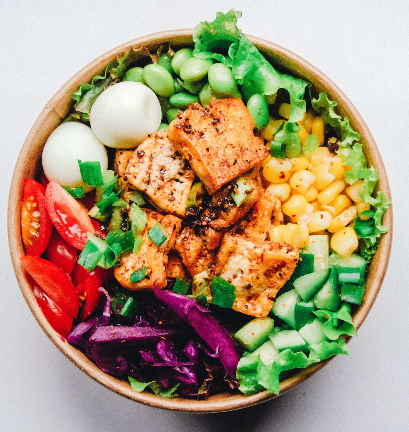 salad in a takeout container