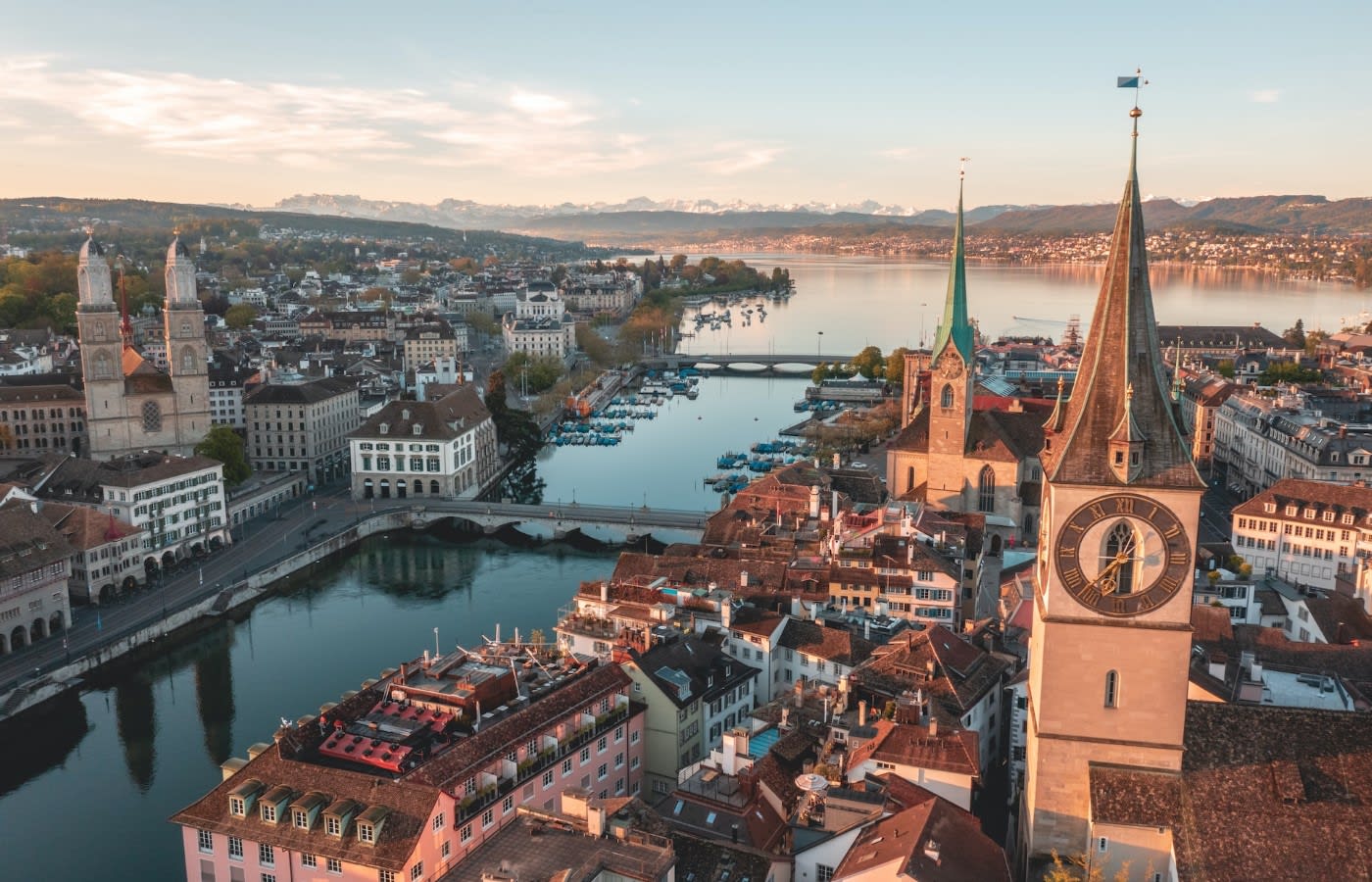 The city of Zurich from above