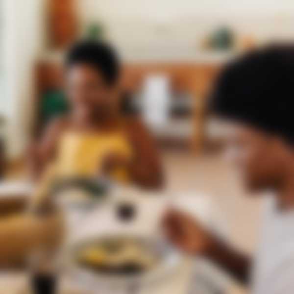 Family eating Brazilian food in Rio de Janeiro