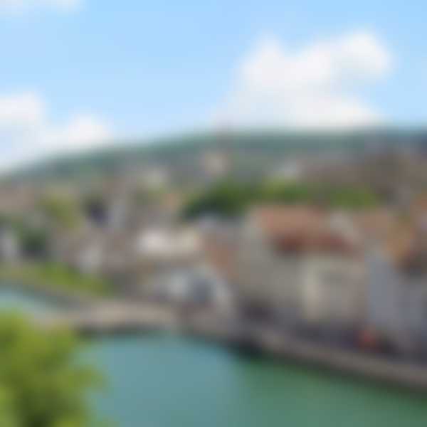 Buildings in Zurich on a sunny afternoon