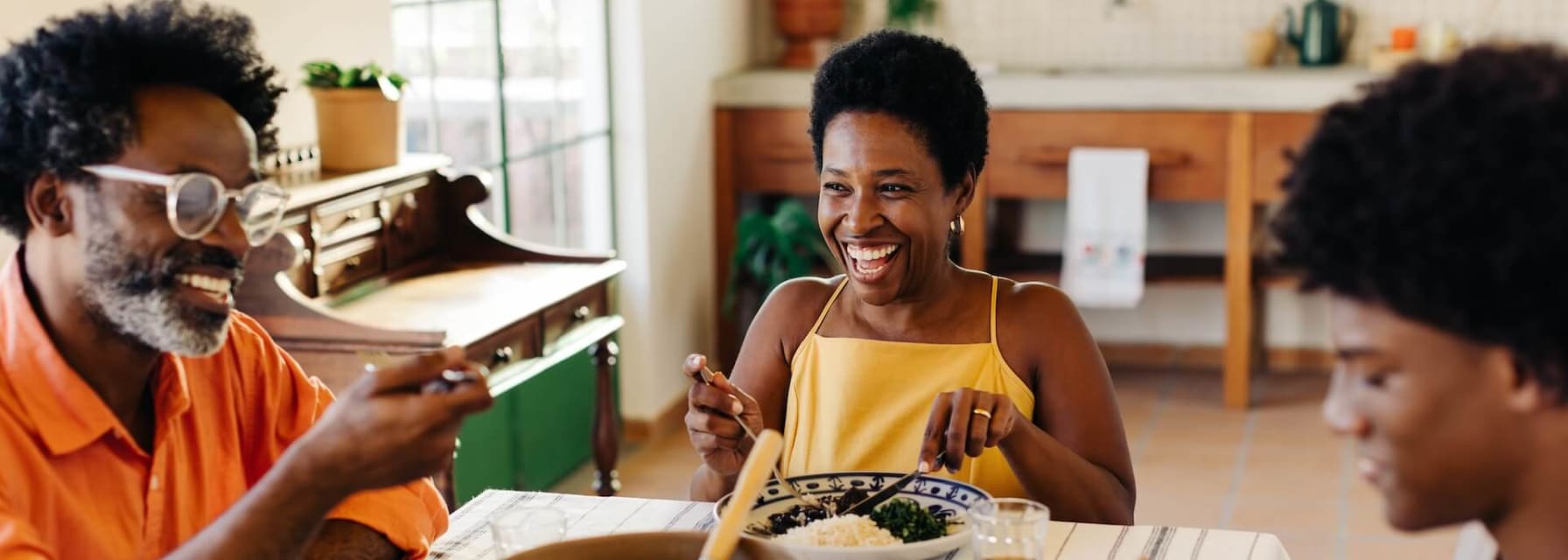 Family eating Brazilian food in Rio de Janeiro